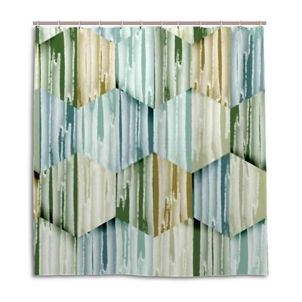 Rideau de douche texture aquarelle pour une décoration de salle de bain relaxante style spa moderne