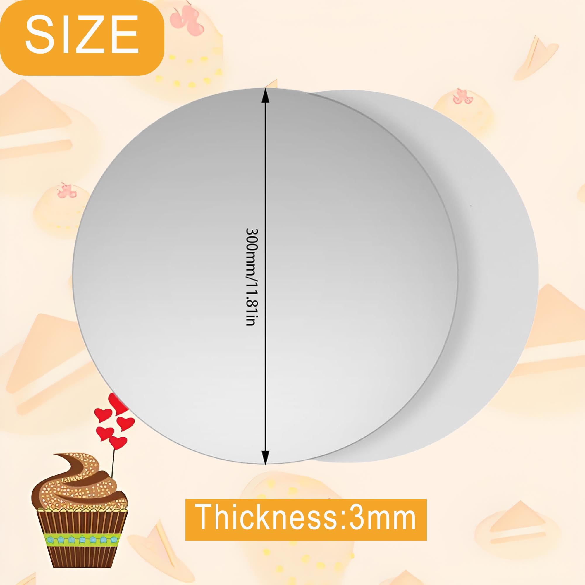 10 Basi Per Torte Rotonde In Cartone Dorato - 30 Cm - Resistenti Al Grasso E All'umidità