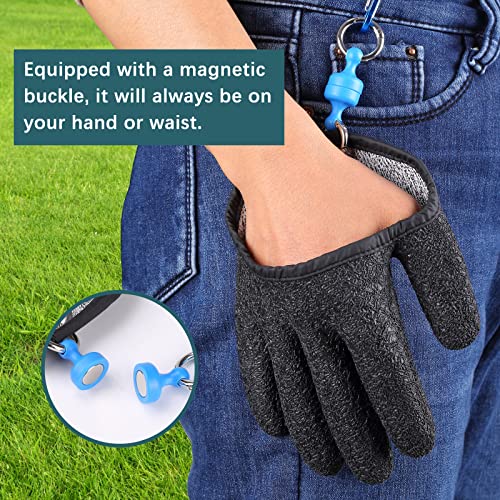TOPIND Fishing Gloves Hunting Glove Waterproof Anti-cut Glove PE Wire Woven Latex Fish Catching Gloves with Magnet Release Fishing Wear M L XL 1pc - Image 2