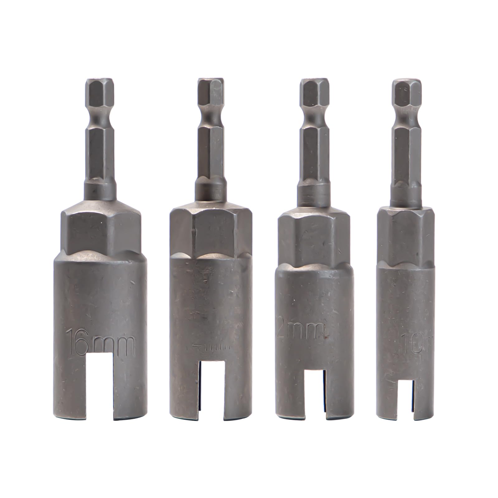 4 Stück Flügelmutter Schraubendreher Set 1/4 Zoll Sechskantschaft Power Wing Nut Driver Set Flache Flügelmutter für Panelmuttern, Schrauben,Ösen-C-Haken & Q-Hanger,Stahl(10mm,12mm,14mm,16mm)