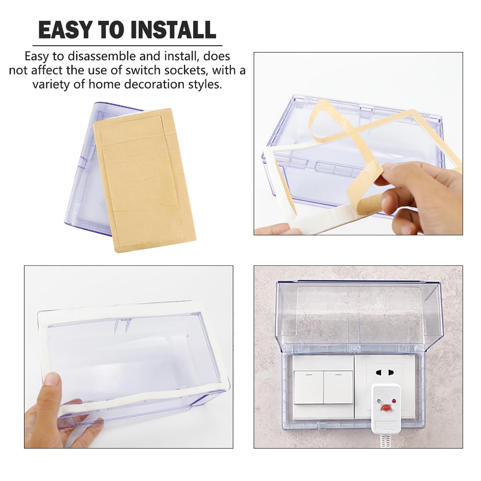 Switch Board Cover for Kids Safety, Switch Boards for Home Wall, Waterproof Box Bathroom Waterproof Socket Protective Cover Protection, Durable Switch Board for Home Wall(20.2 * 12.1 * 7.5cm Blue) - Image 5 thumbnail
