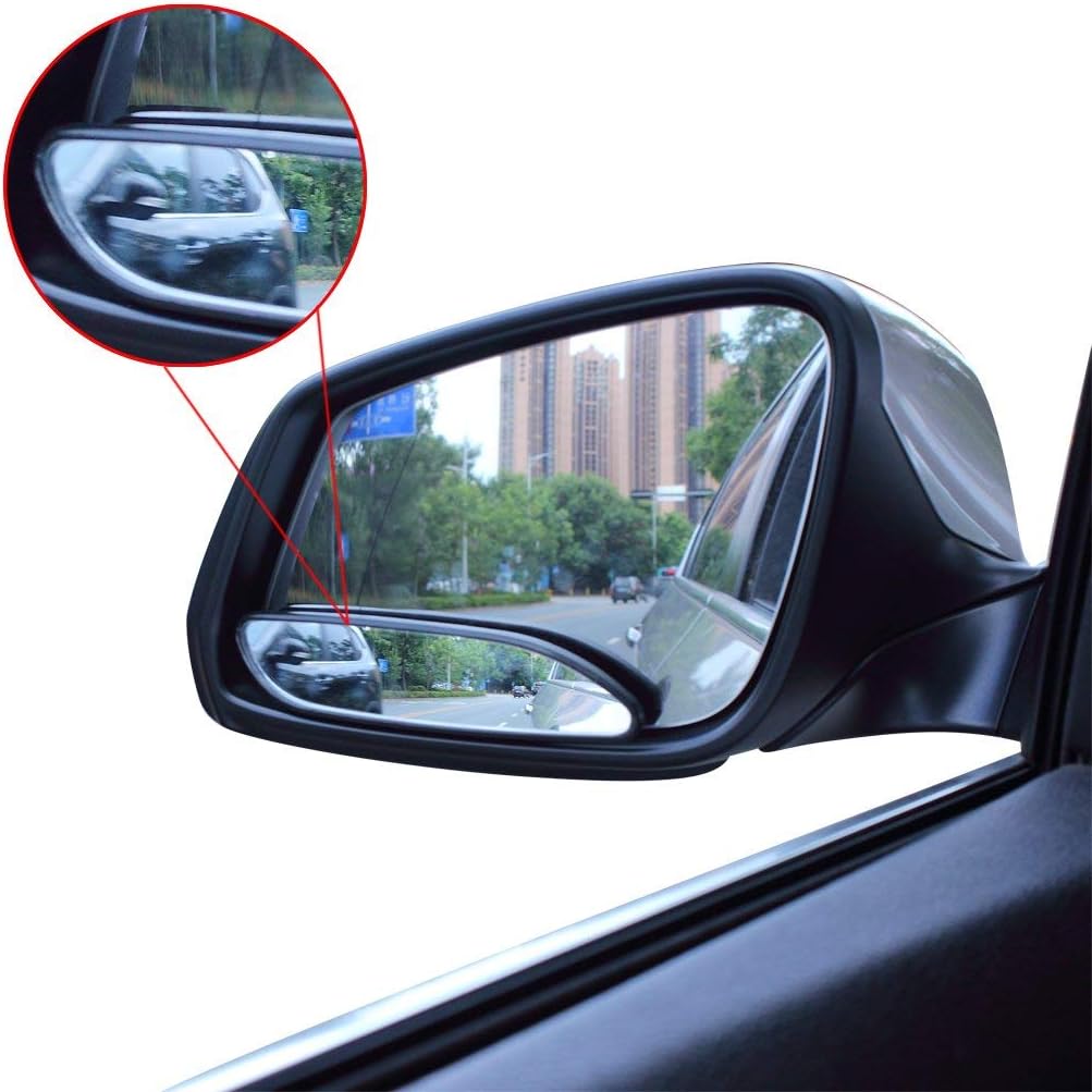 EFORCAR(R 2PCS Car Mirror Side View Blind Spot & Wide Mirror Stick on Auxiliary Angle Adjustable