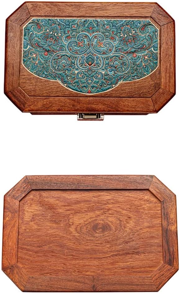 Jewellery Box Jewelry Travel Box Chinese Style Vintage Jewelry Box Wooden 3-layer Storage Box Cosmetic Box Ring Earring Necklace Bracelet Watch Storage Box 10.11 Inches Jewelry Organizer Storage