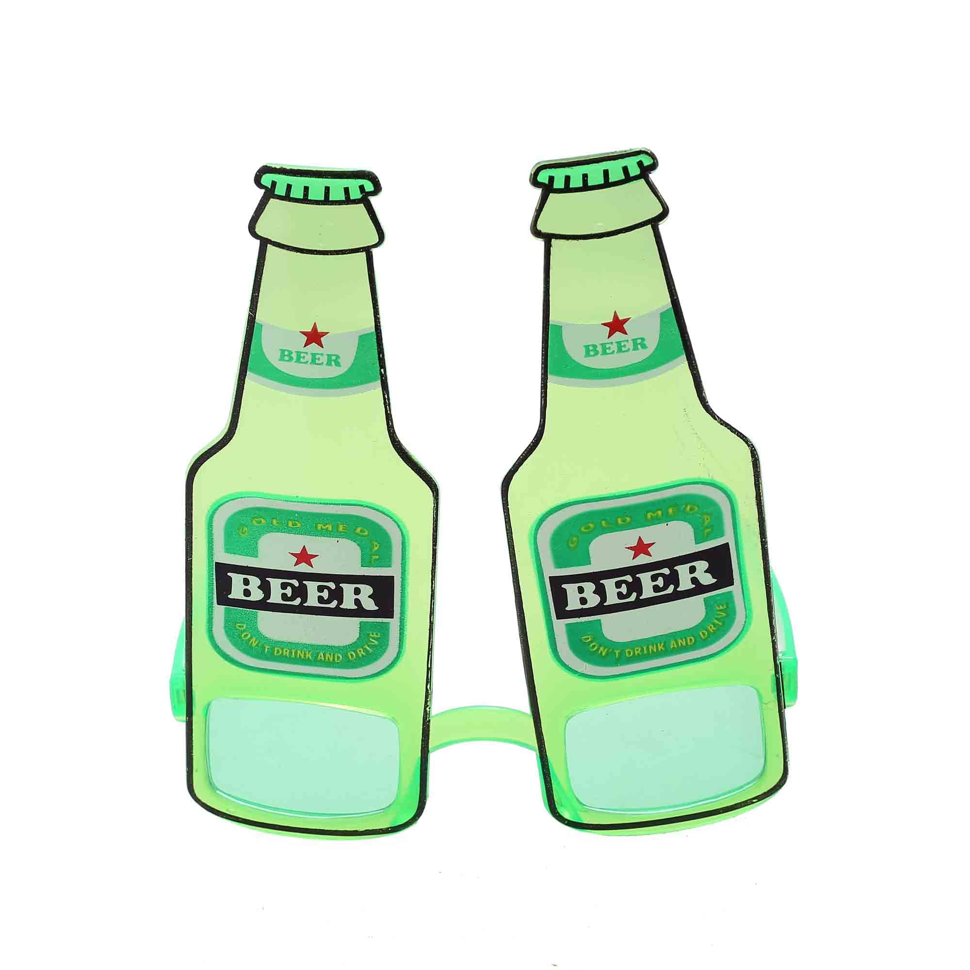 Green Beer Bottle Sunglasses, Happy Birthday Sunglasses, Birthday Party Photo Props, Funny Novelty Glasses, UV Protection, One Size Fits All-image-12