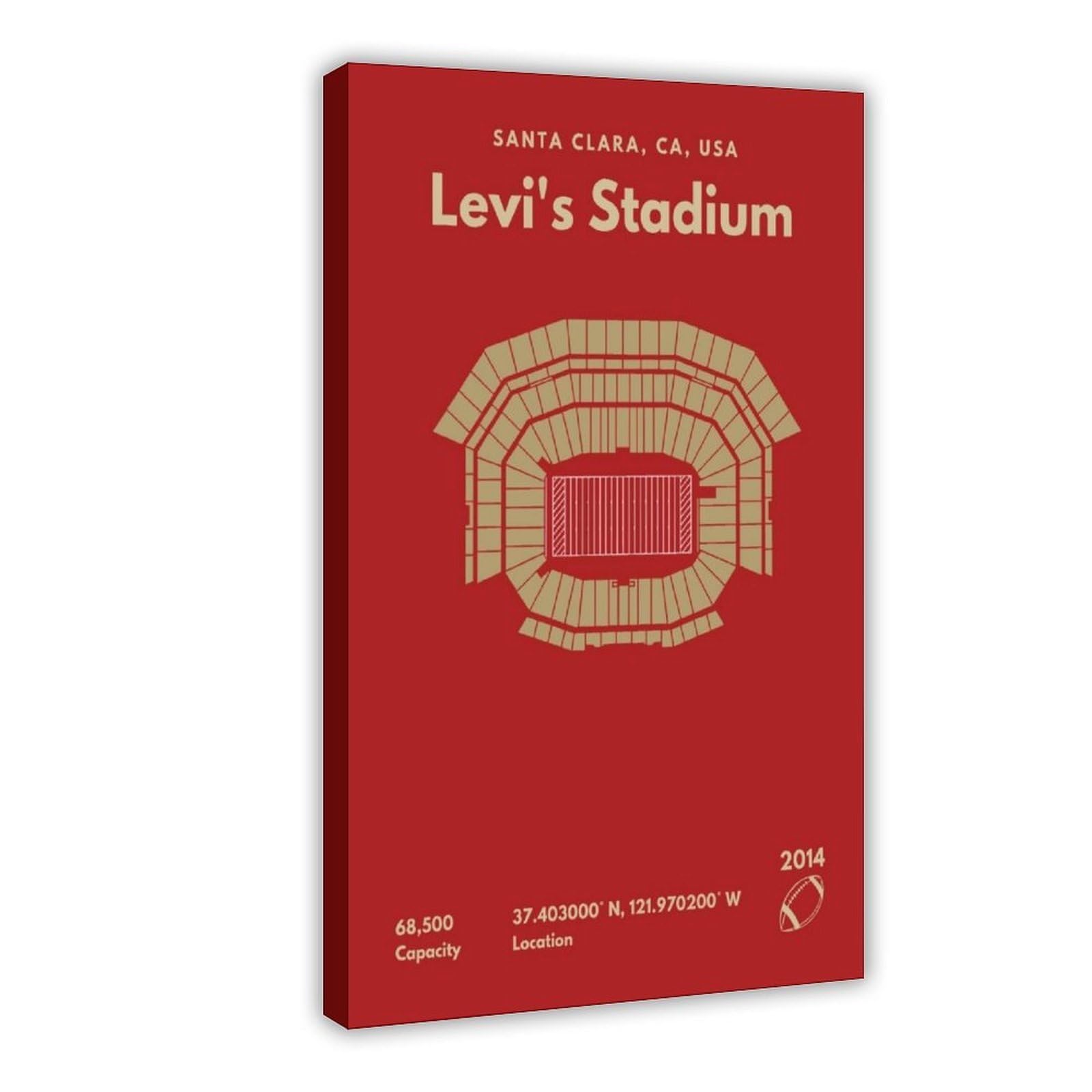 NCUDANK Levi's Stadium Canvas Poster Bedroom Decor Landscape Office Room Decor Gift 08x12inch(20x30cm)