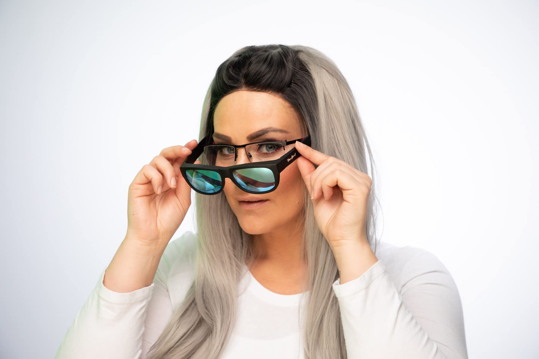 DanCarol DC-POL-2040-C6-GRAU HI-Die Überbrille, ideal für BrillenträgerDanCarol