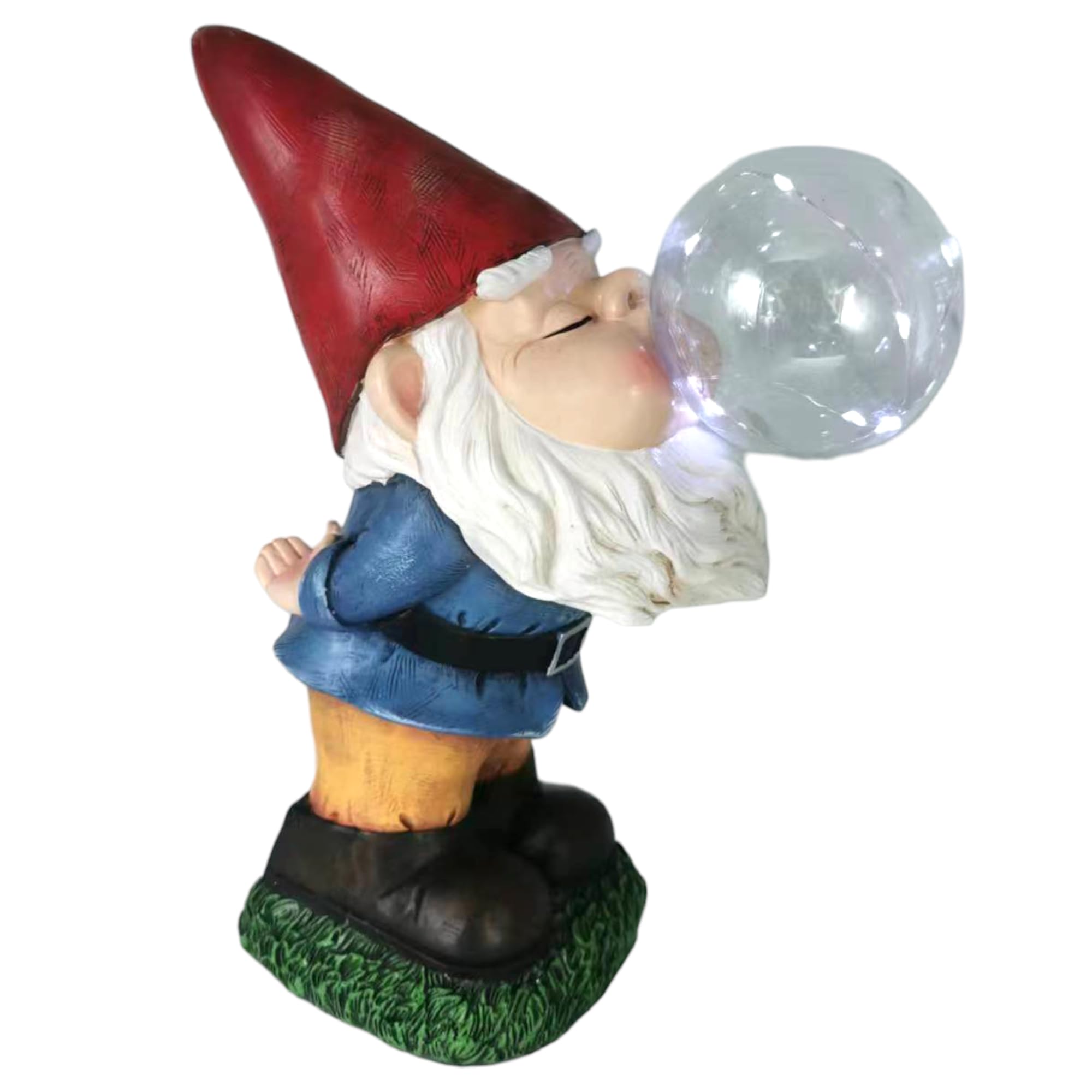 TIN DREAMS FACTORY Enanos Jardin y Decoracion Exterior, Figuras Gnomos y Enanitos Decoracion Hogar y Luz Solar Recargable, Estatuas Decorativas de Resina Exterior o Interior, Adornos Originales Casa
