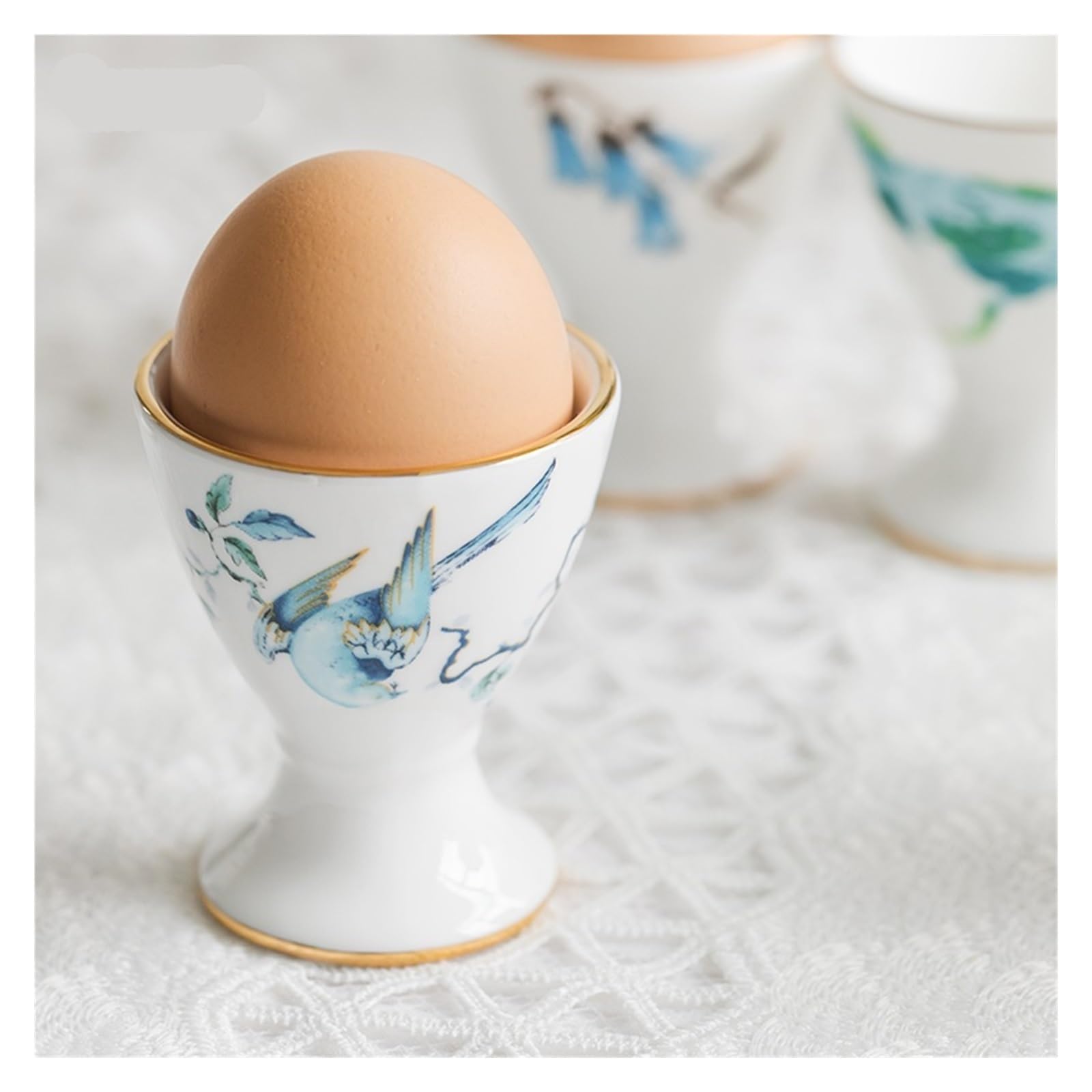 coquetier, Support à œufs en céramique lisse et délicat, tasse créative pratique, siège, vaisselle de table(A 5cmx6cm)