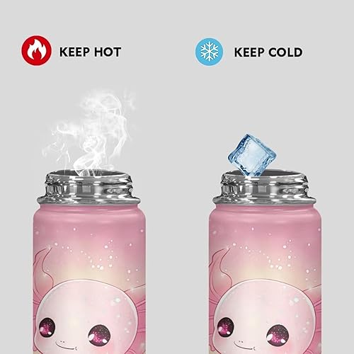 Miniatura 172 de Flashideas Blue Butterfly - Botellas de agua de acero inoxidable aisladas al vacío, a prueba de fugas, ligeras, mantienen el frío y el calor, ideal