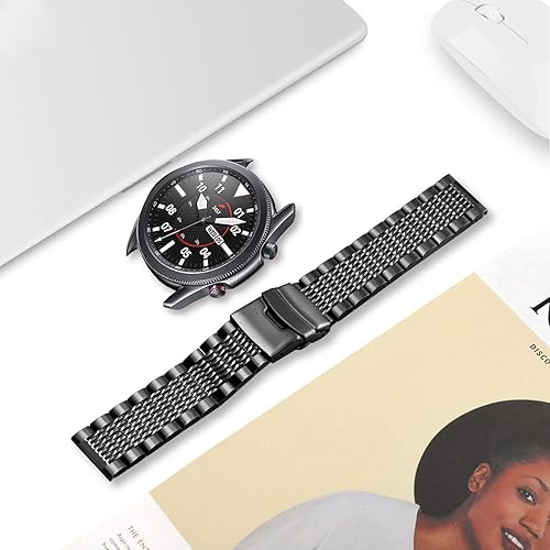 Miniatura 4 de Correas compatibles con Samsung Galaxy Watch de 1.81 pulgadas  Galaxy 3 de 1.77 pulgadas  Gear S3, 0.866 in y 15 filas de correa de repuesto de