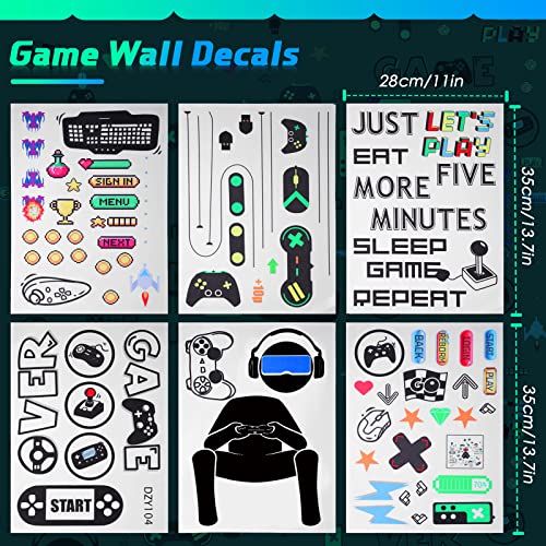56 piezas de vinilos decorativos gamer removibles miniatura 3