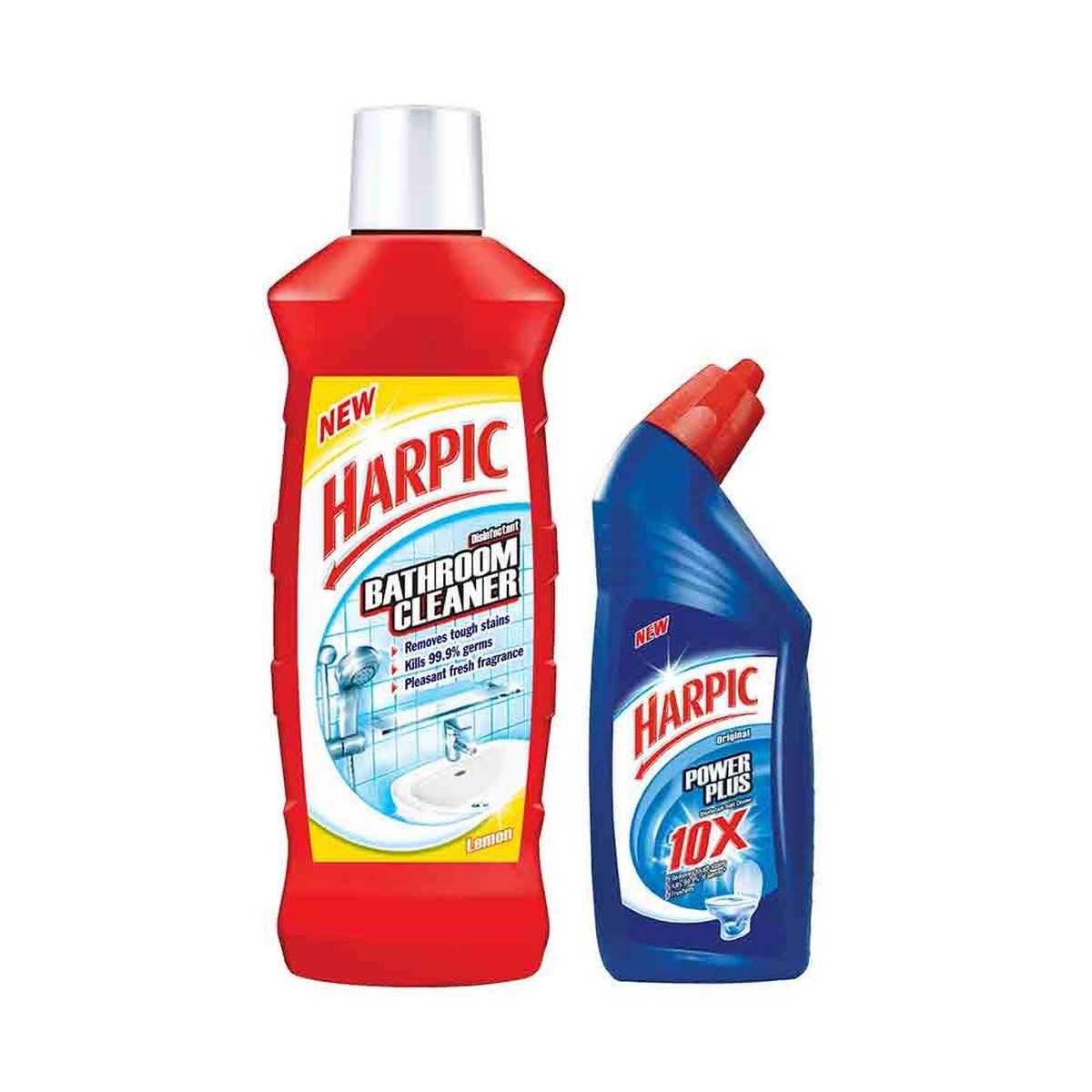 Harpic Bathroom Cleaner Liquid, Lemon 500 L with Harpic Toilet Cleaner (Any Variant) 200 ml