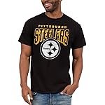 Junk Food Clothing x NFL - Pittsburgh Steelers - Bold Logo - Unisex Adult Short Sleeve Fan T-Shirt for Men and Women - Size Small