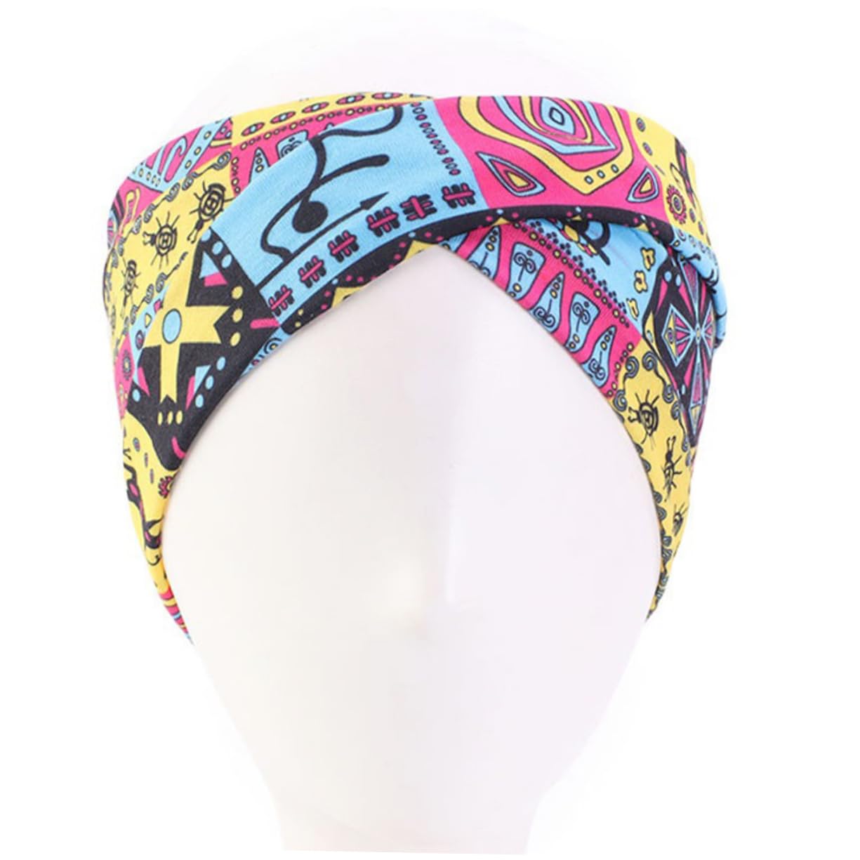 DOITOOL 18stücke Ethnische Haarbänder Für Damen Elastische Sport-stirnbänder Geometrischem Design Für Yoga Fitness Und Alltag Komfortabel Und Stylisch
