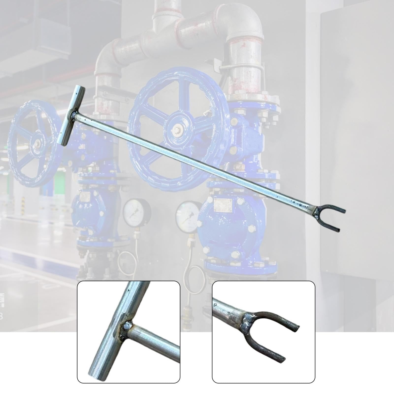 Llave de Reparación de Grifos de Contadores de Agua, Herramienta Manual Ergonómica Y Multifuncional para Abrir Grifos de Puertas Y, 67 Centímetros, Apertura de 5 Cm