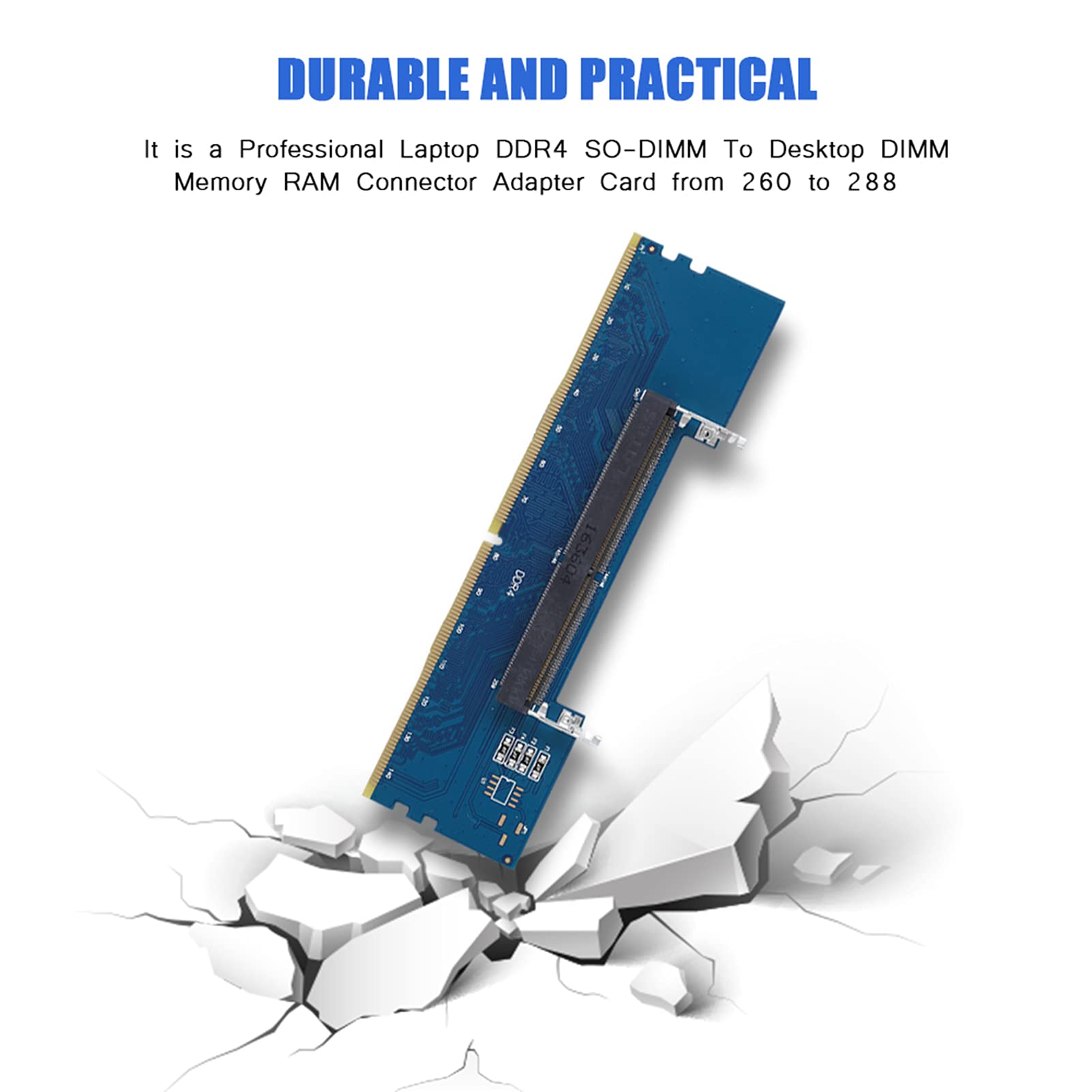 Carte Adaptateur So-DIMM vers Ordinateur de Bureau, Ordinateur Portable DDR4 Professionnel vers Module de Mémoire DIMM de Bureau Adaptateur de Connecteur RAM