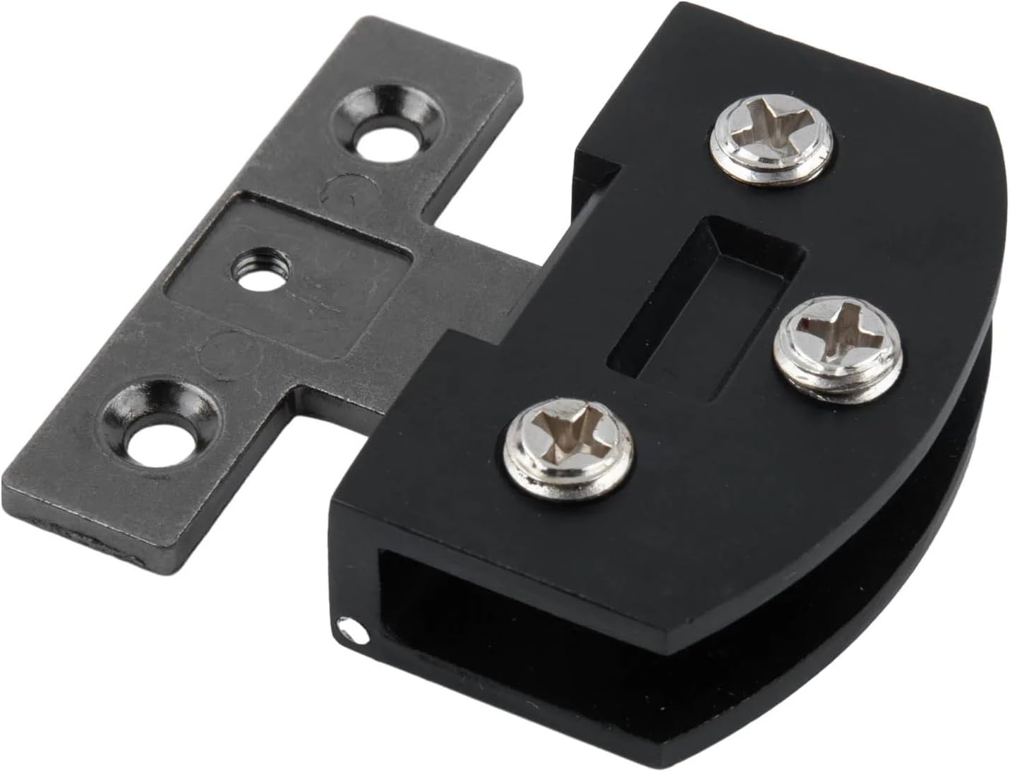 47x29x14mm Door Hinge Zinc Alloy Cabinet Cupboard Gate Clips 5-8mm Glass 1Pcs(Silver)