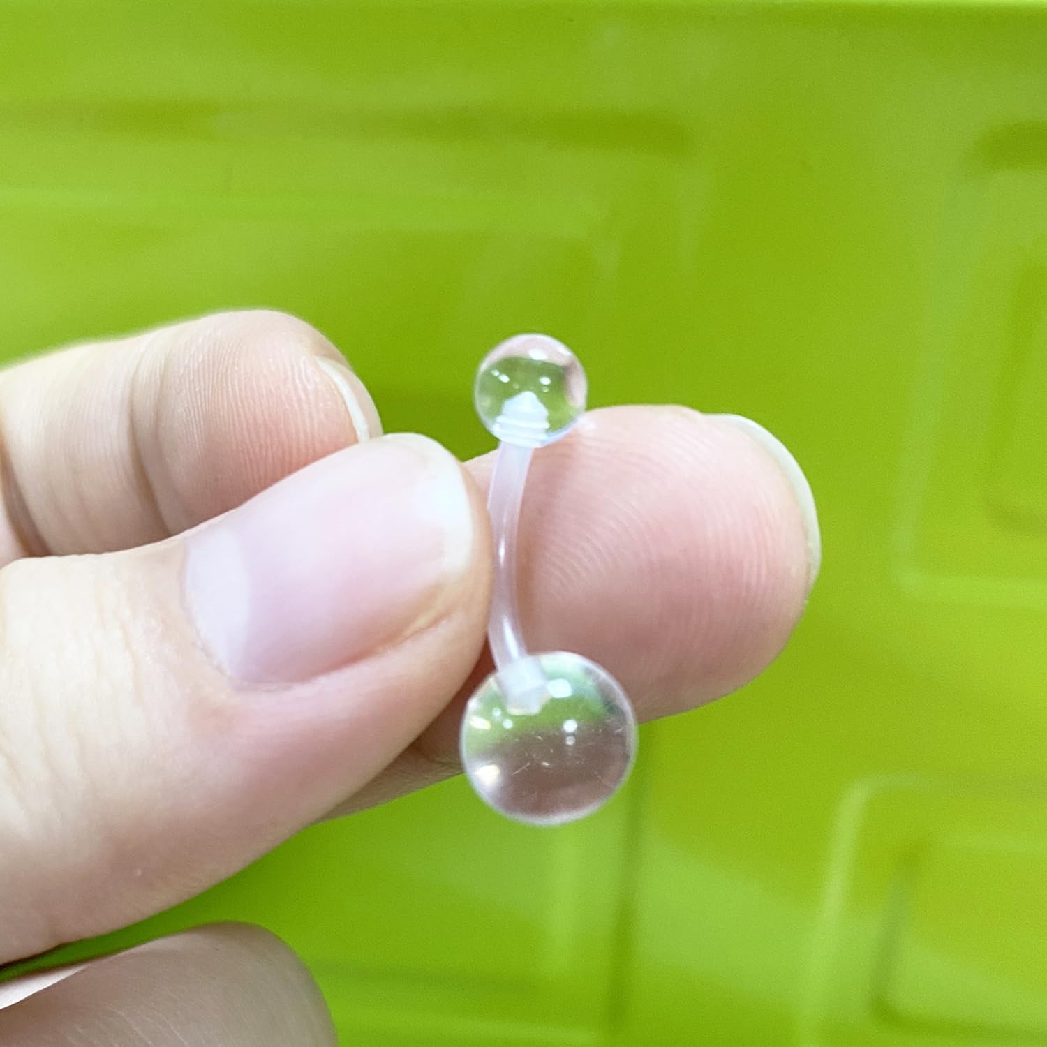 MODRSA 14G Zestaw do przekłuwania pępka z igłami do przekłuwania ciała Profesjonalne narzędzia do piercingu ciała do pępka Biały Diament CZ Banan Piercing