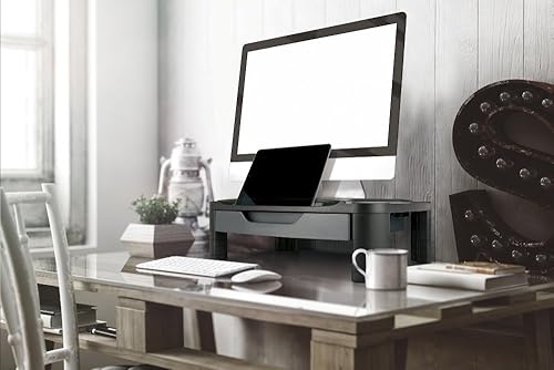 Miniatura 4 de Aidata MR-1002G Soporte de impresora de monitor profesional ajustable en altura con cajón