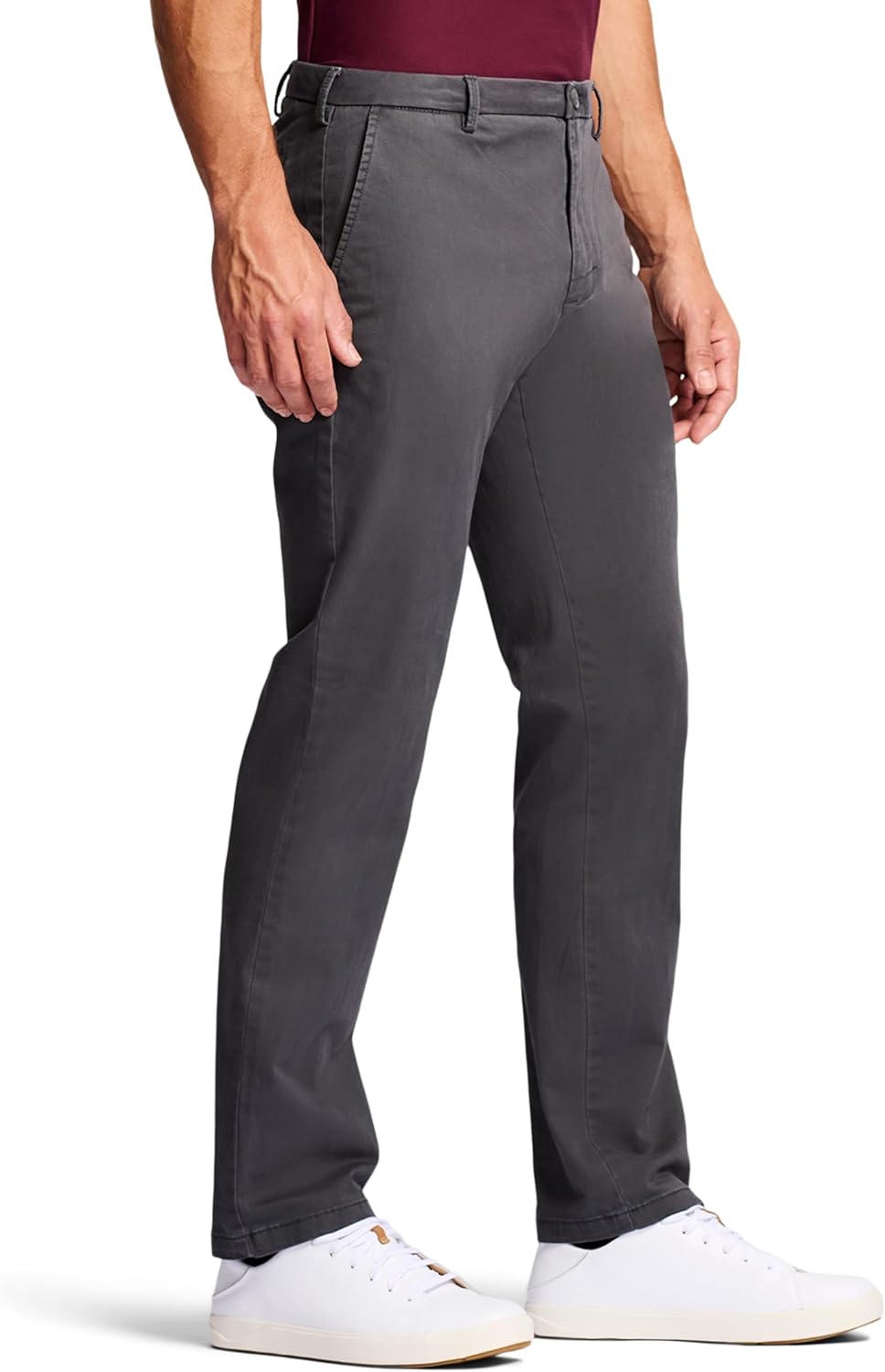 Izod Men's Saltwater Stretch Flat-Front Chino Pants - Image 4