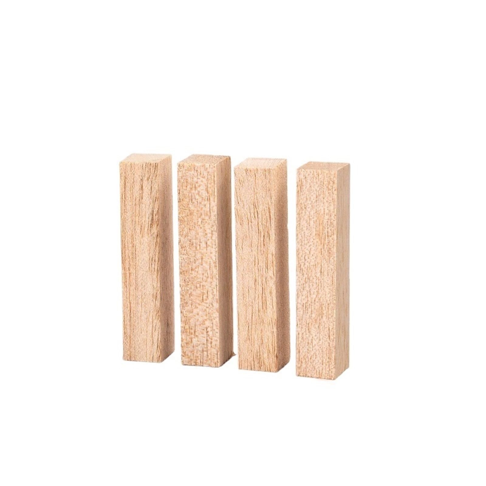 MRVAKDYDI Basswood Carving Blocks, Unfinished Basswood Carving Blocks Multiple Sizes for Craft(20x20x100mm 4Pcs)
