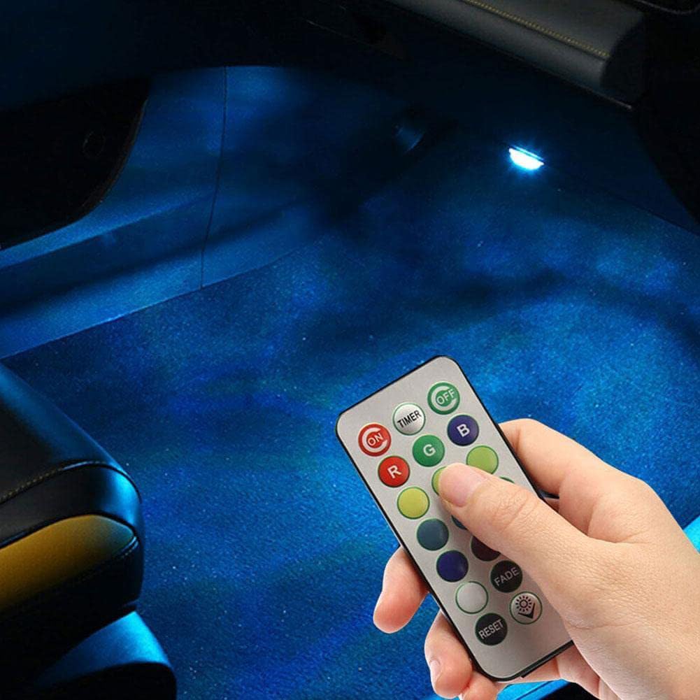 Amazon | Lovehomily カラフル LED 車内アンビエントライト 電池式 RGB
