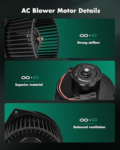 Vista 536 de SCITOO Motor de ventilador de calefactor HVAC con jaula de ventilador delantera/trasera 700054 para Toyota para Camry 2002-2006, para Toyota