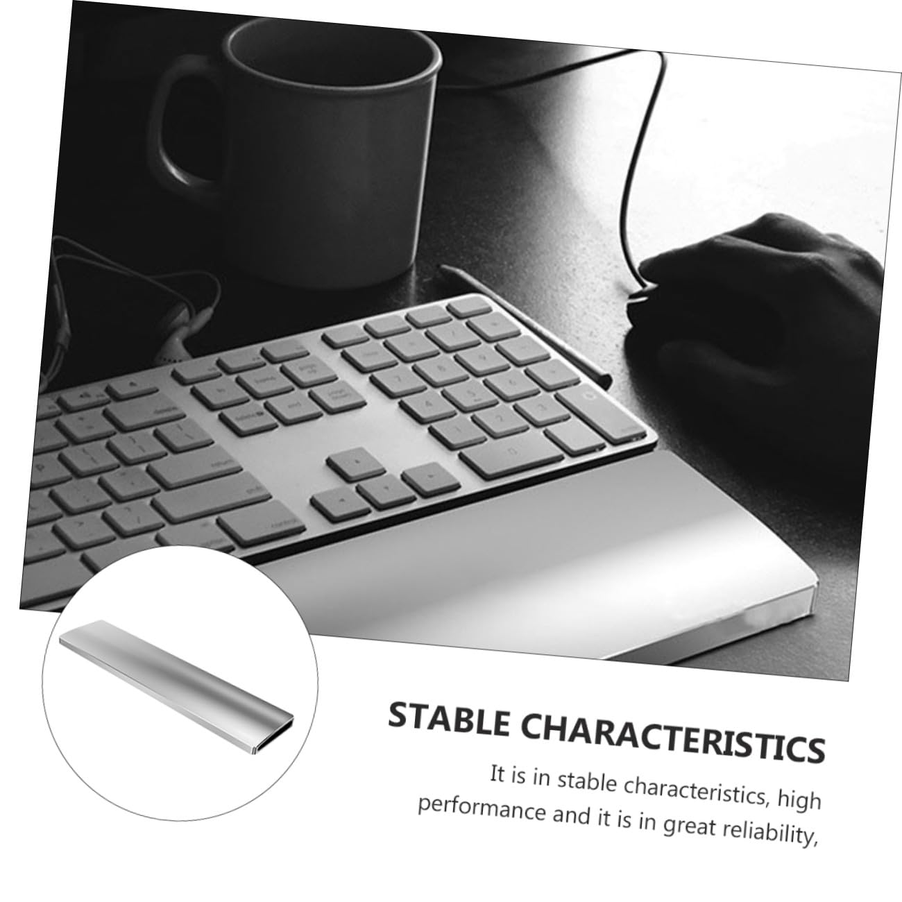 Veemoon Mechanische Tastatur Handgelenkauflage aus Aluminiumlegierung Ergonomisches Design Rutschfest Stabil für 104-Tasten Tastaturen Silber