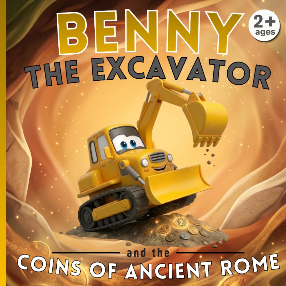 Benny the excavator and the coins of ancient Rome: Construction Site Adventures - Illustrated Book for Children Ages 2-5