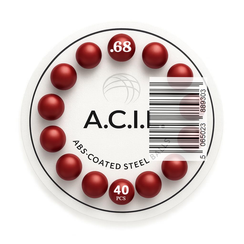 A.C.I.L. Lot de 40 billes en acier avec revêtement ABS 17,25 mm Rouge 10 g