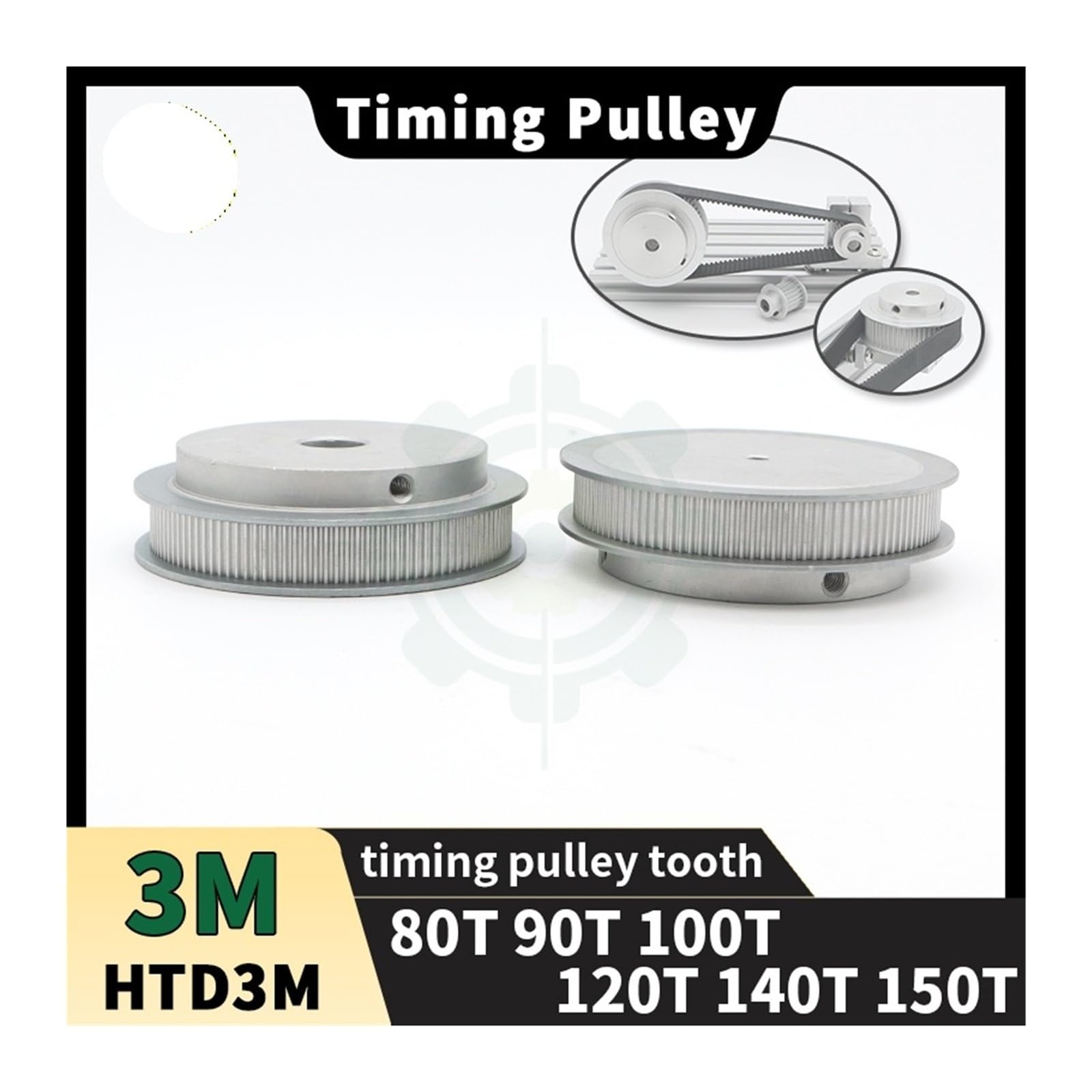 Koło pasowe rozrządu 100T BF pe 10/15 mm szerokość otworu 18 mm dla pasa 10 mm wysoka precyzja idealne do robotyki CNC i systemów napędowych.