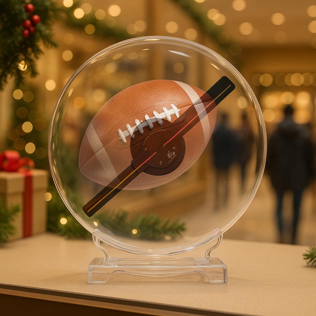 Missyou 3D Hologramm Projektor 20CM mit App Steuerung Bluetooth LED Display Schutzgehäuse Fernbedienung und 1500 Videos für Werbung Messe Schaufenster Weihnachten Halloween