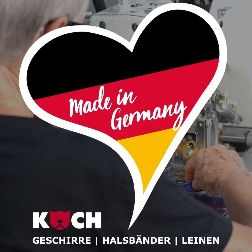 KOCH Sicherheitsgeschirr Comfort, mit Klickverschluss am Hals, Made in Germany, ausbruchsicher, Panikgeschirr Hund, Sicherheitsgeschirr mit Halsöffnung, Bordeaux/M | 50-72cm - 3