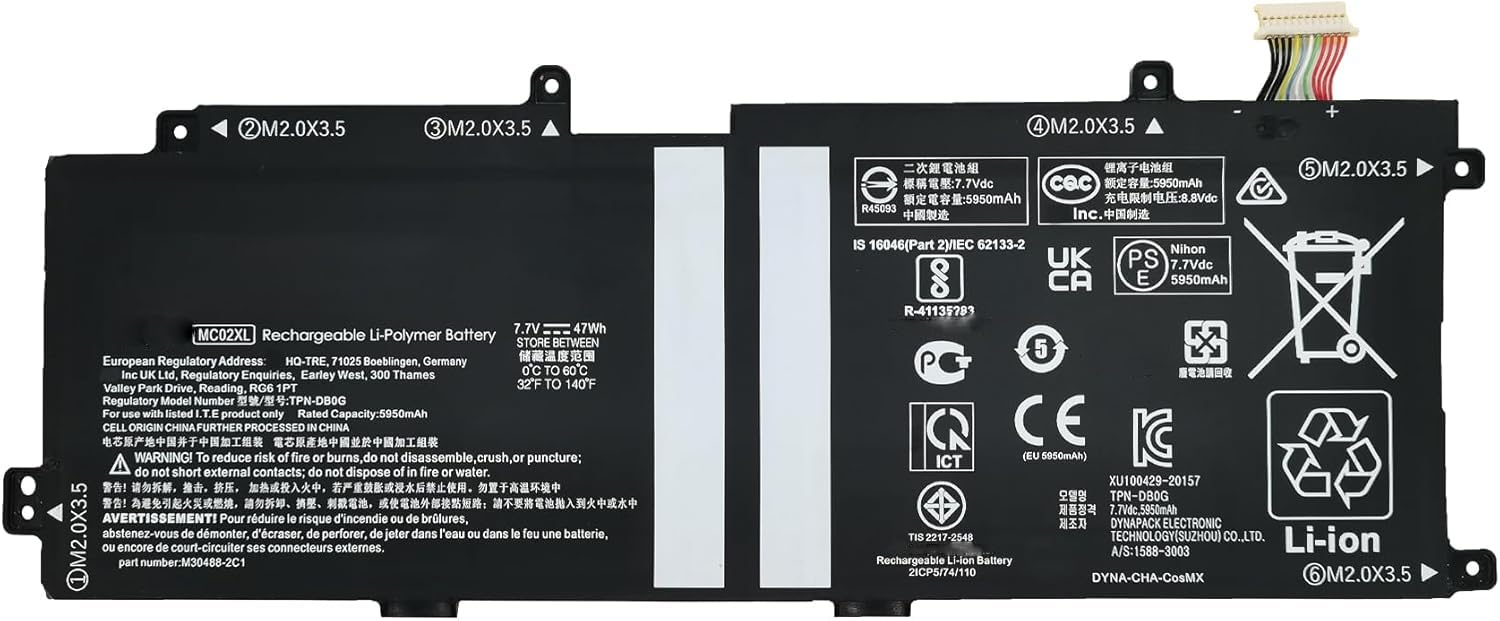 MC02XL MR02XL HSTNN-DB9E TPN-DB0G L46601-005 Batería de Ordenador portátil