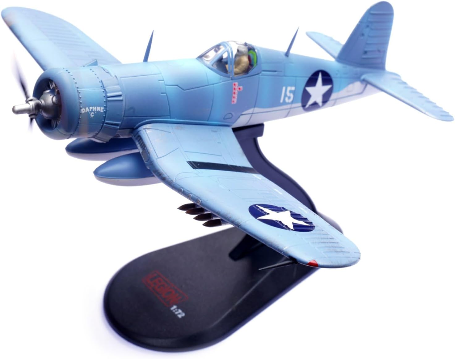 Alloy WWII USMC F4U Corsair Fighter VMF-213 Hell Hawks James Cupp Daphne C Model 1:72 Scale, Alloy Aircraft Toy for Collection Displaying new