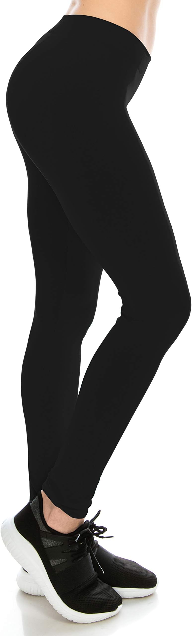 Women’s Basic Seamless Leggings – Soft High Waist Pants, UV Protective Fabric UPF 50+ (Made in USA)