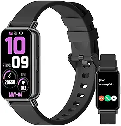 PEJE Band 1,1.45" TFT Tela, Smartwatchs,IP68 à Prova d‘Água,Relogio Smartwatch Feminino,100+ Modos Esportivos, Notificações Inteligentes, Assistente de Voz, Compatível com iOS/Android（Preto）
