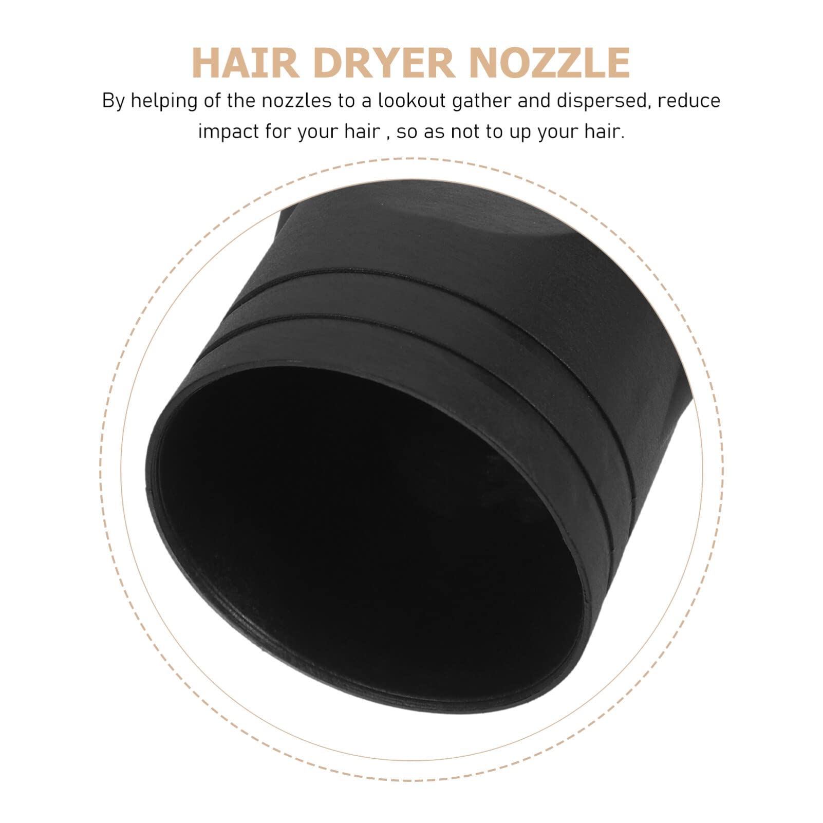 Boquilla difusora de secador de pelo, 2 piezas, accesorio de secado de pelo de nailon negro para secadores de pelo de 1.71-1.77 pulgadas de diámetro, herramienta de peinado universal 5