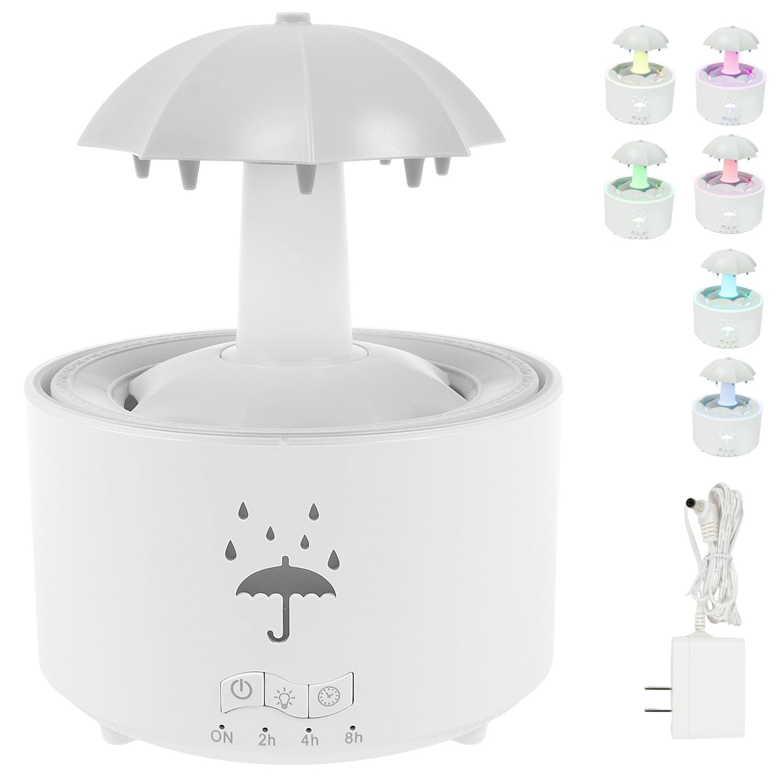 Rain Umbrella Humidifier Aroma Diffuser with 7 Colors LED Light 300 ml with Timer Soothing Aroma Diffuser Rain