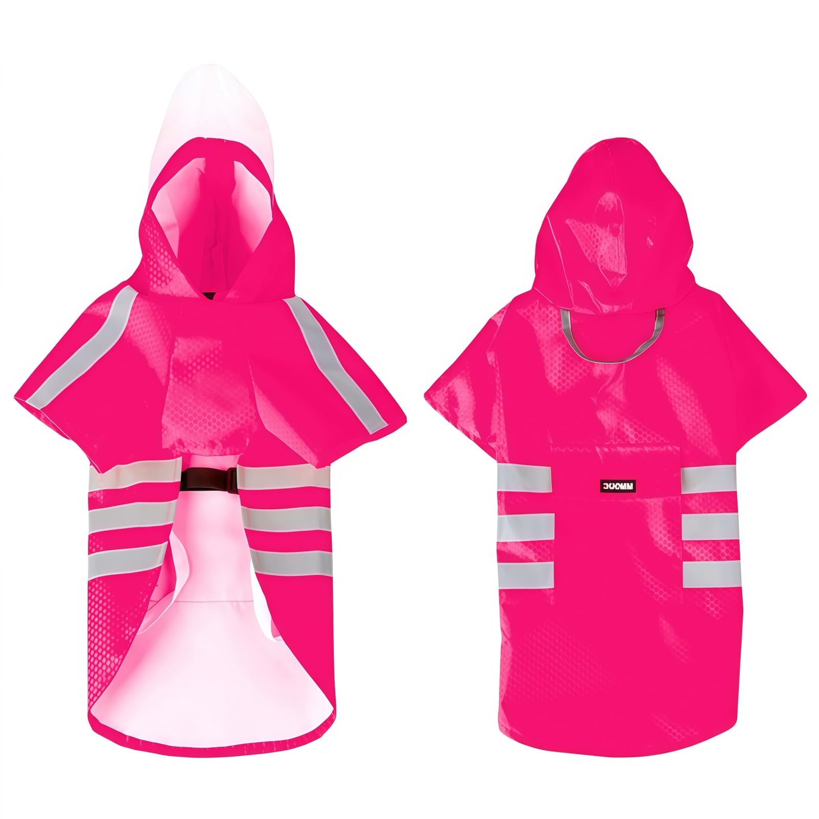 Large Dog Poncho with Hood Reflective Rain Jacket Leisure Waterproof Lightweight Dog Coat Pet Supplies