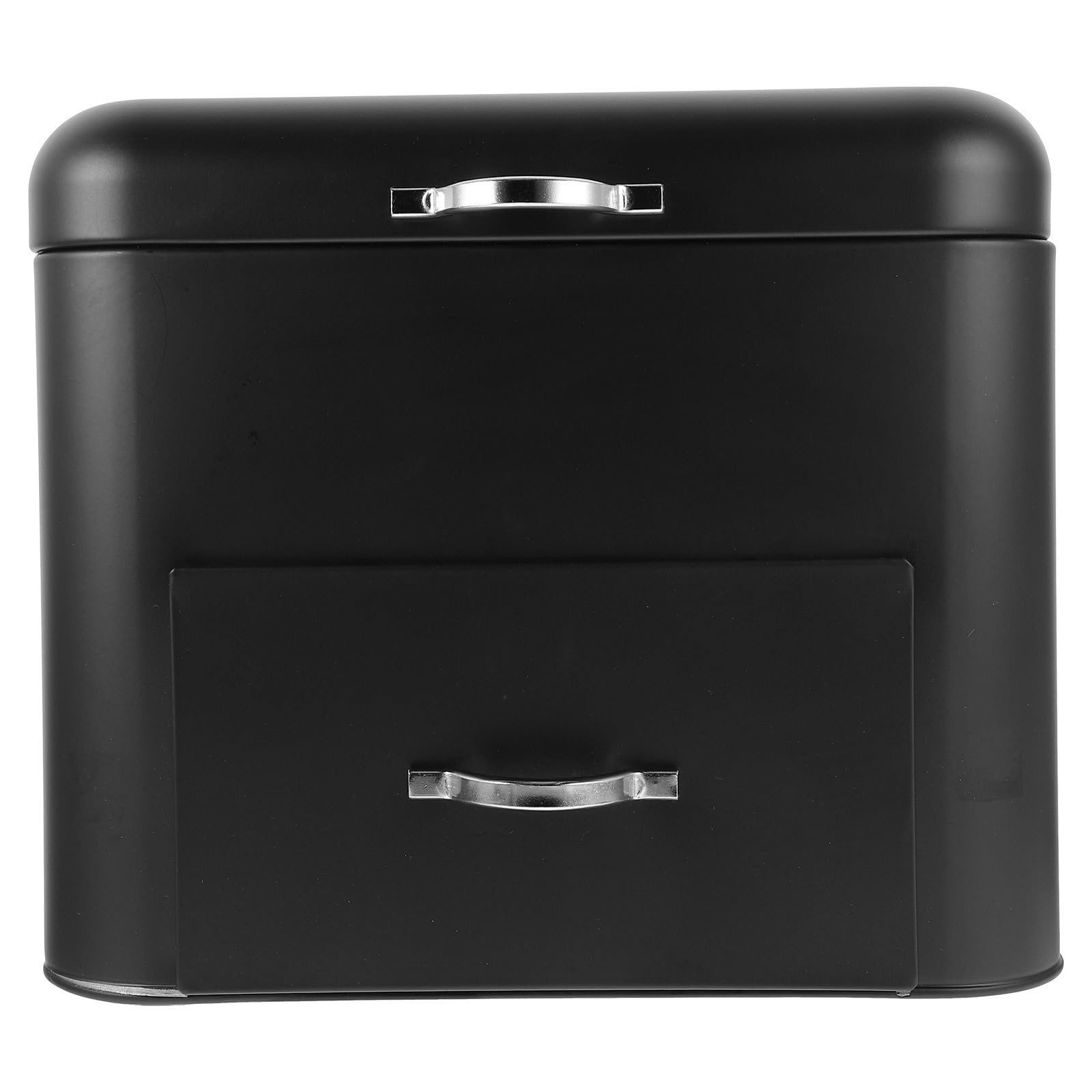 Ipetboom Portapane Bread Box Bread Container in Ferro Nero, Capiente, Stile Retrò, per Conservare Pane, Frutta e Snack in Cucina in Casa