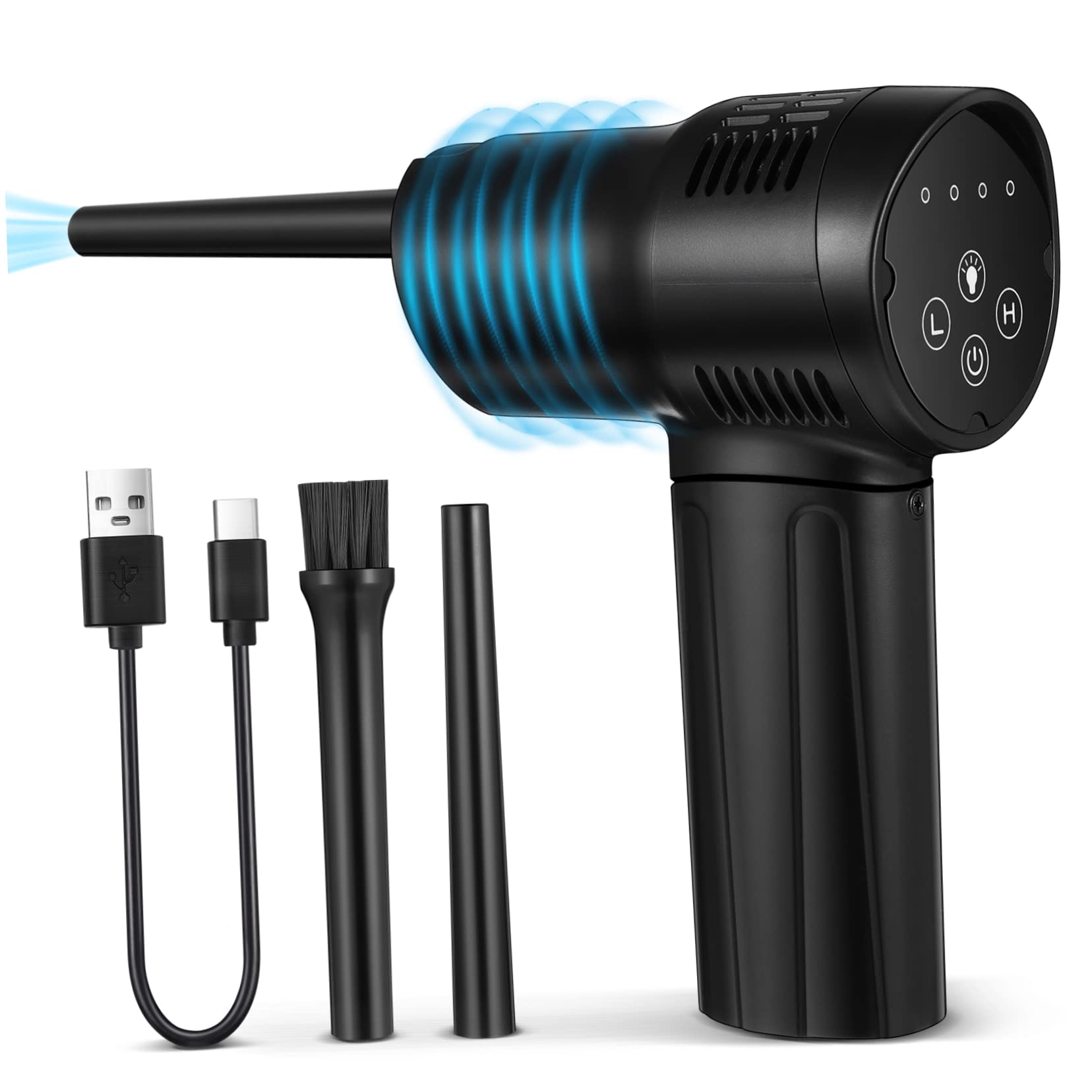 Veemoon Aspirapolvere Aria Compressa Elettrico Cordless per Tastiere e Casa
