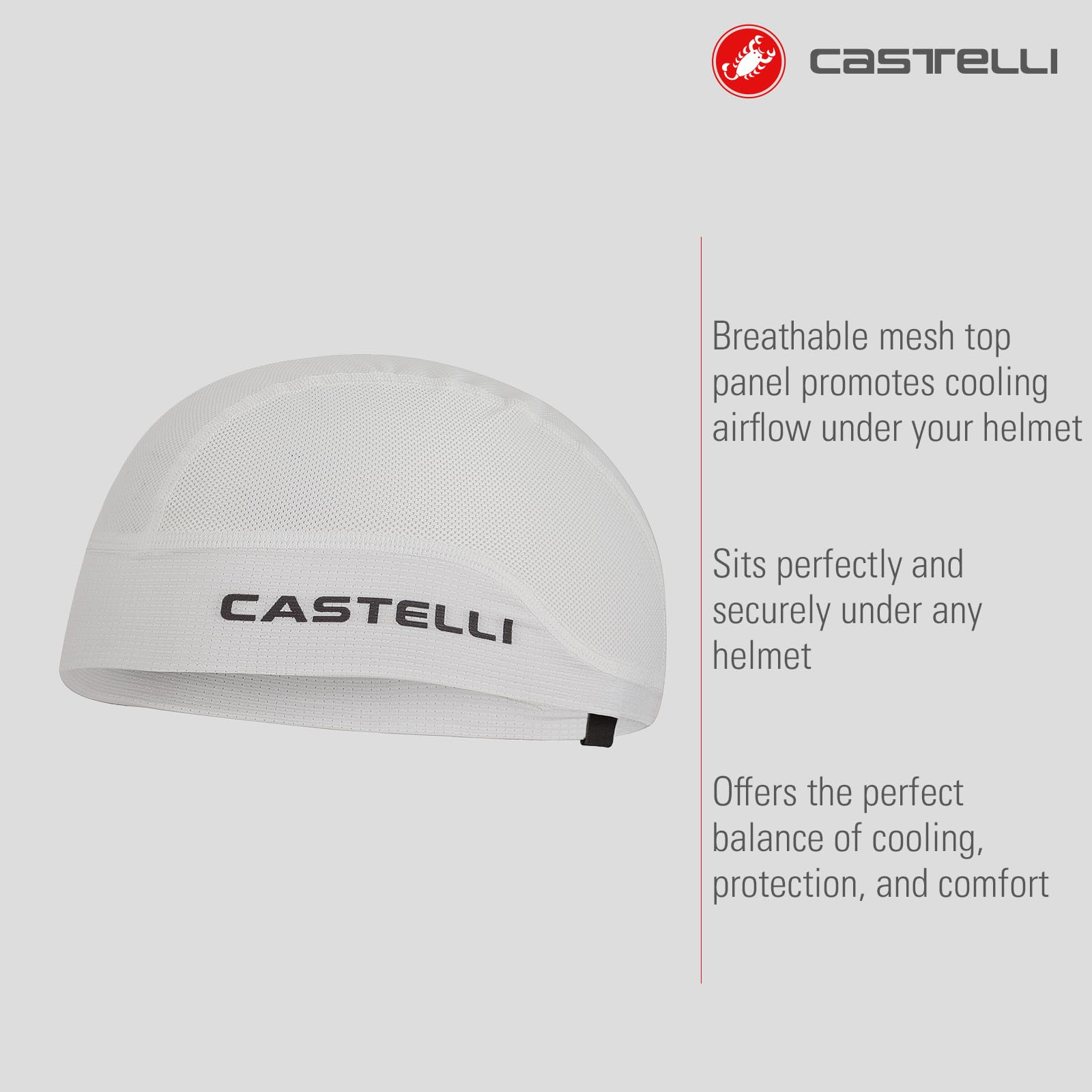 Castelli Gorro de Verano Unisex con diseño de Calavera, Compatible con Casco de Ciclismo