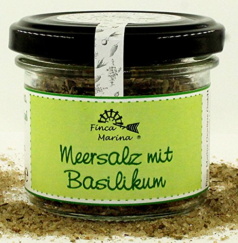 Basilikumsalz 90g aus der Finca Marina Gewürzmanufaktur