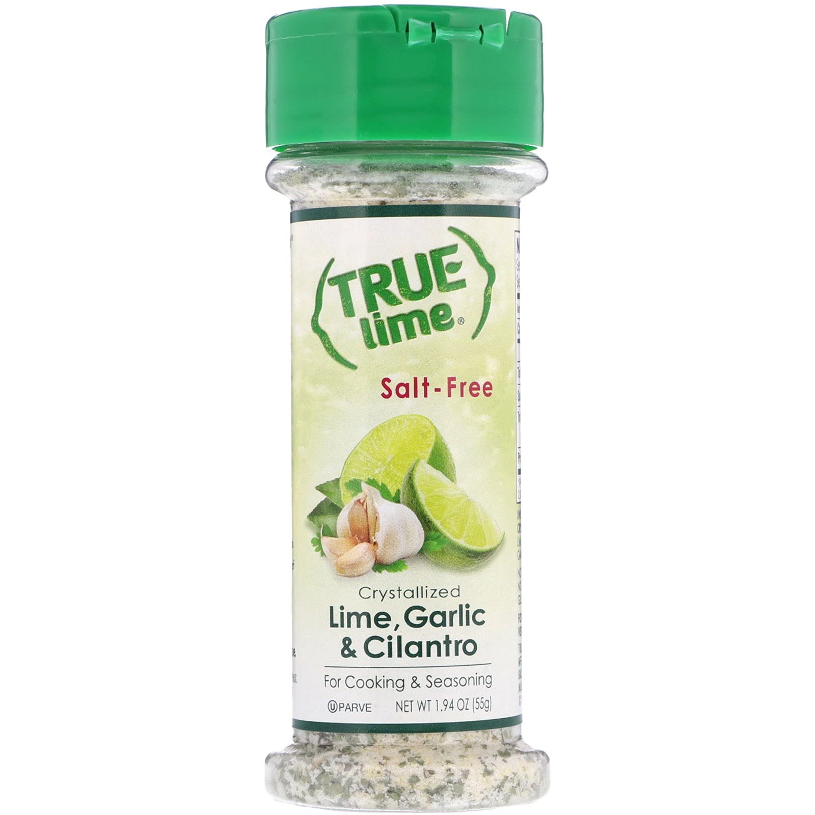 True Lime, Crystallized Lime, Garlic & Cilantro, Salt-Free, 1.94 oz (55 g)
