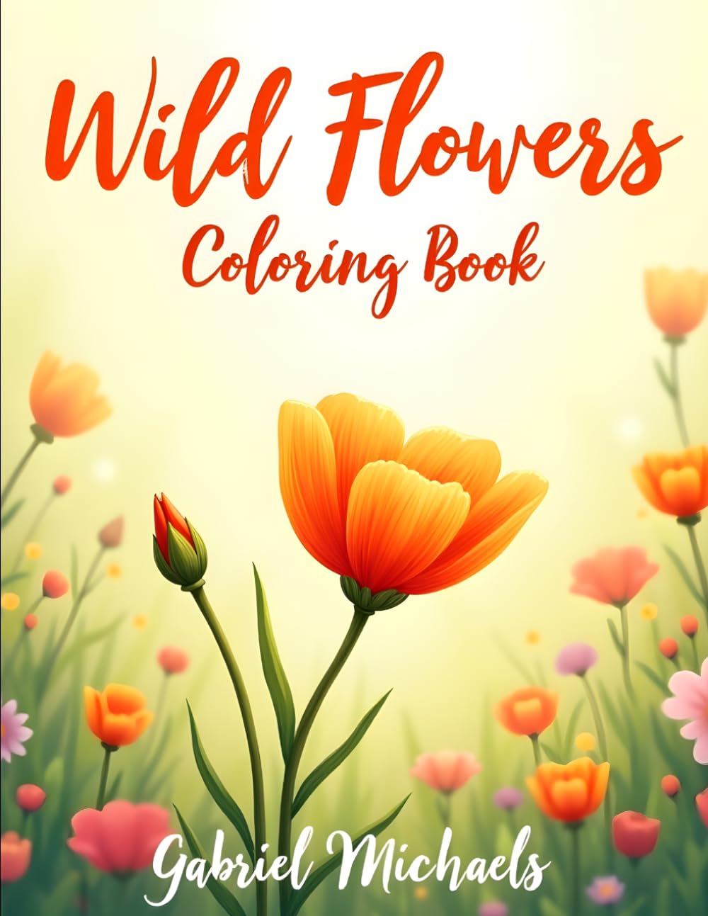 Wild Flowers Coloring Book