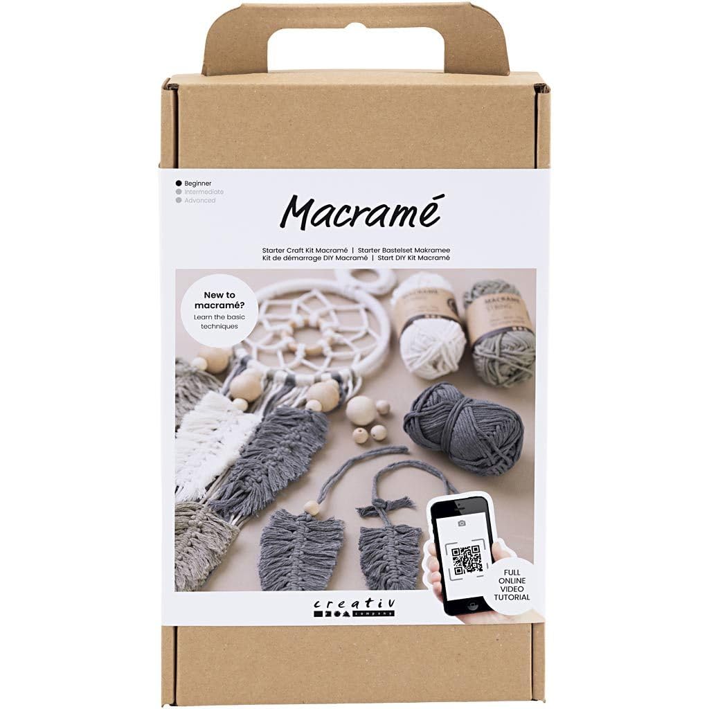 Creativ Kit de bricolage de démarrage en macramé, 1 paquet