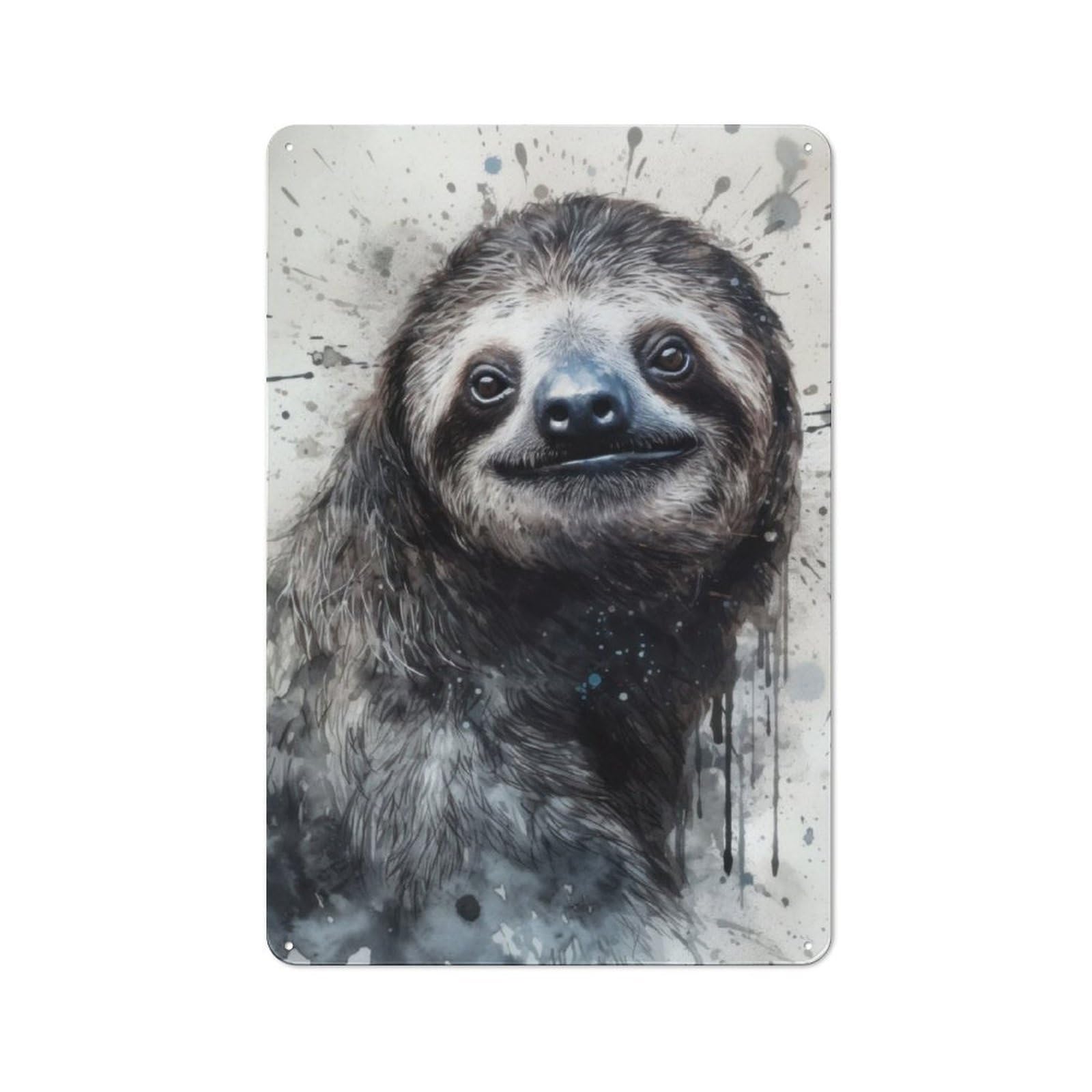 Junmoney Sloth Natures Relaxer Retro Metal Sign 30X20cm For Bar Or Restaurant, For Kitchen And Home Bar Decor, For Home Office And Studio Walls