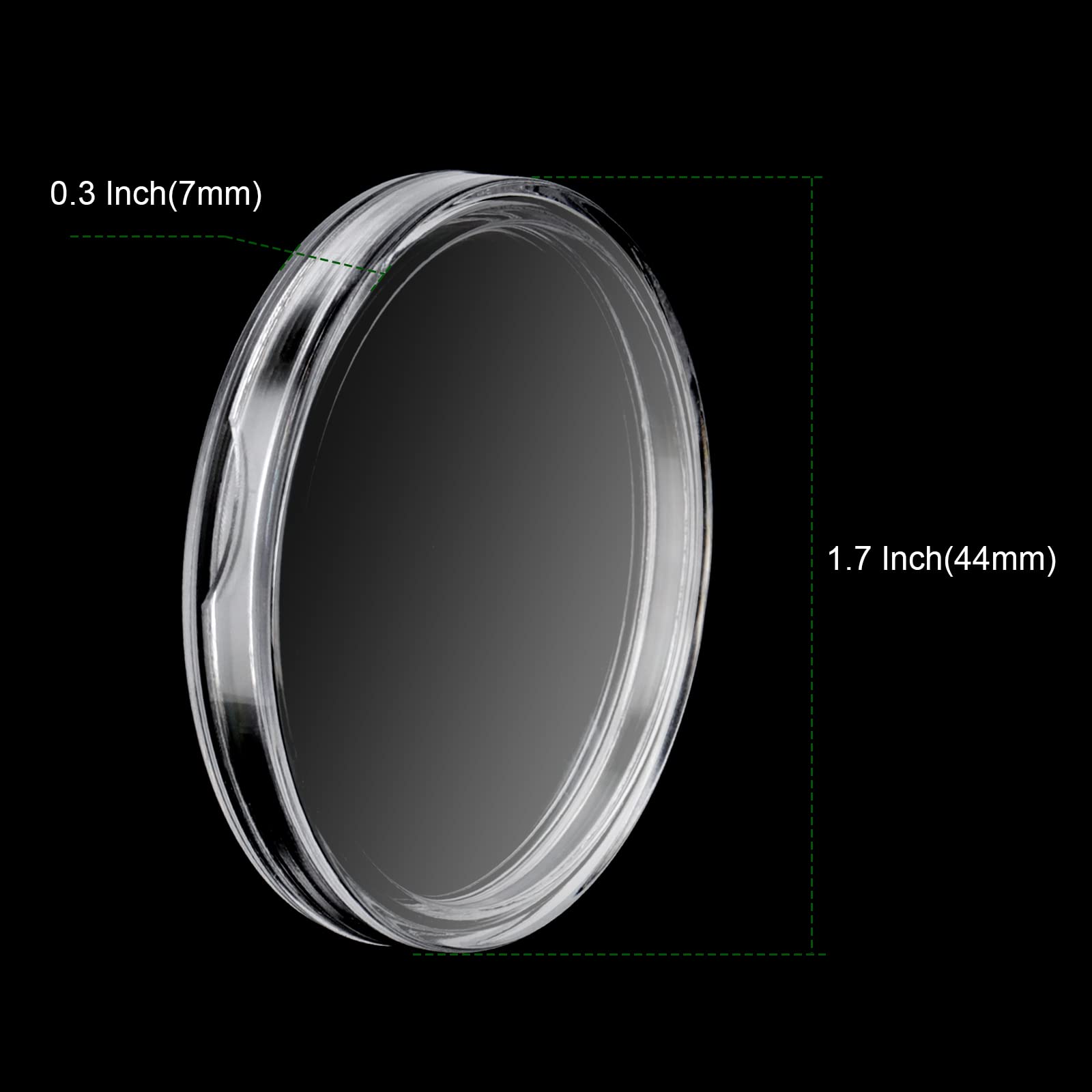 PINGEUI 300 cápsulas transparentes de 40 mm para monedas, contenedor de almacenamiento de monedas de plástico transparente, estuche para monedas para suministros de colección de monedas
