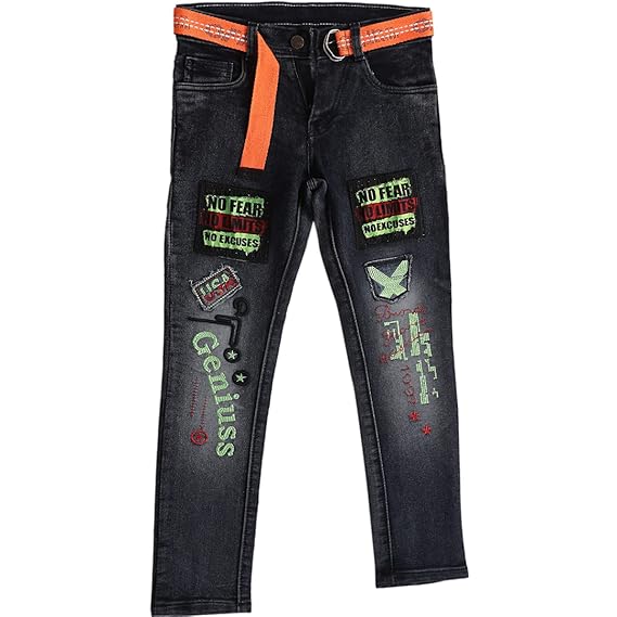 Pro-Ethic Style Developer Boys Denim Regular Boys Jeans, Stretchable, Black/Dark Blue (J-108)